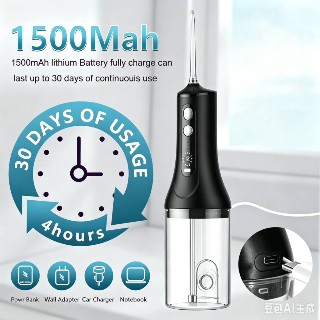 F900 Stepless speed adjustment oral irrigator with digital display