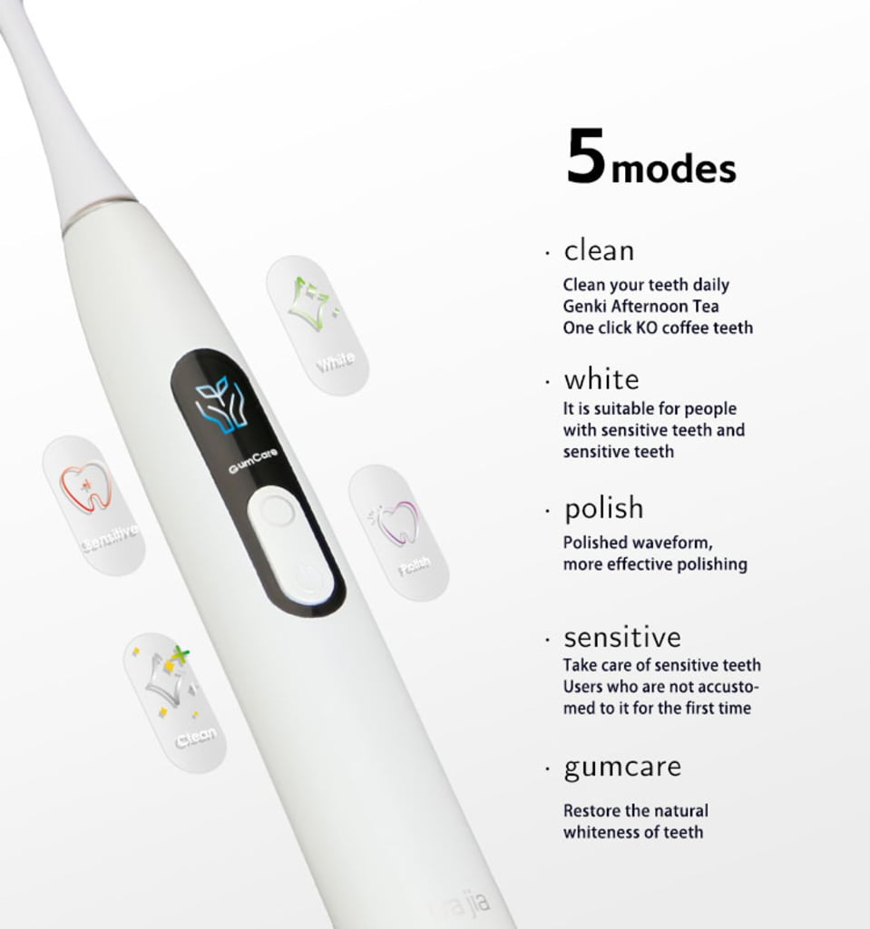 GP-P10EN LCD Screen Display Sonic Toothbrush
