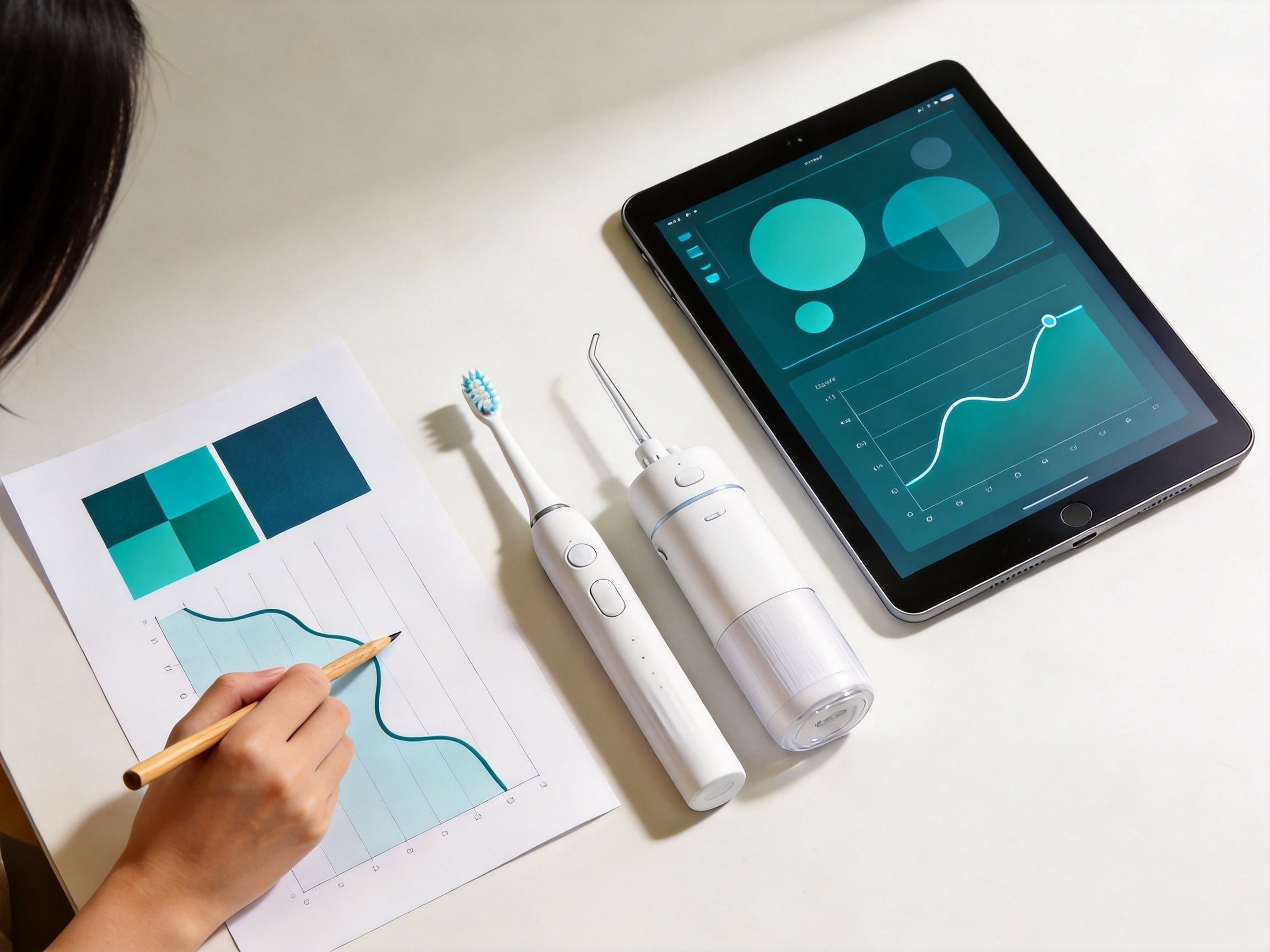 Oral-care category and price-band analysis, abstract market view