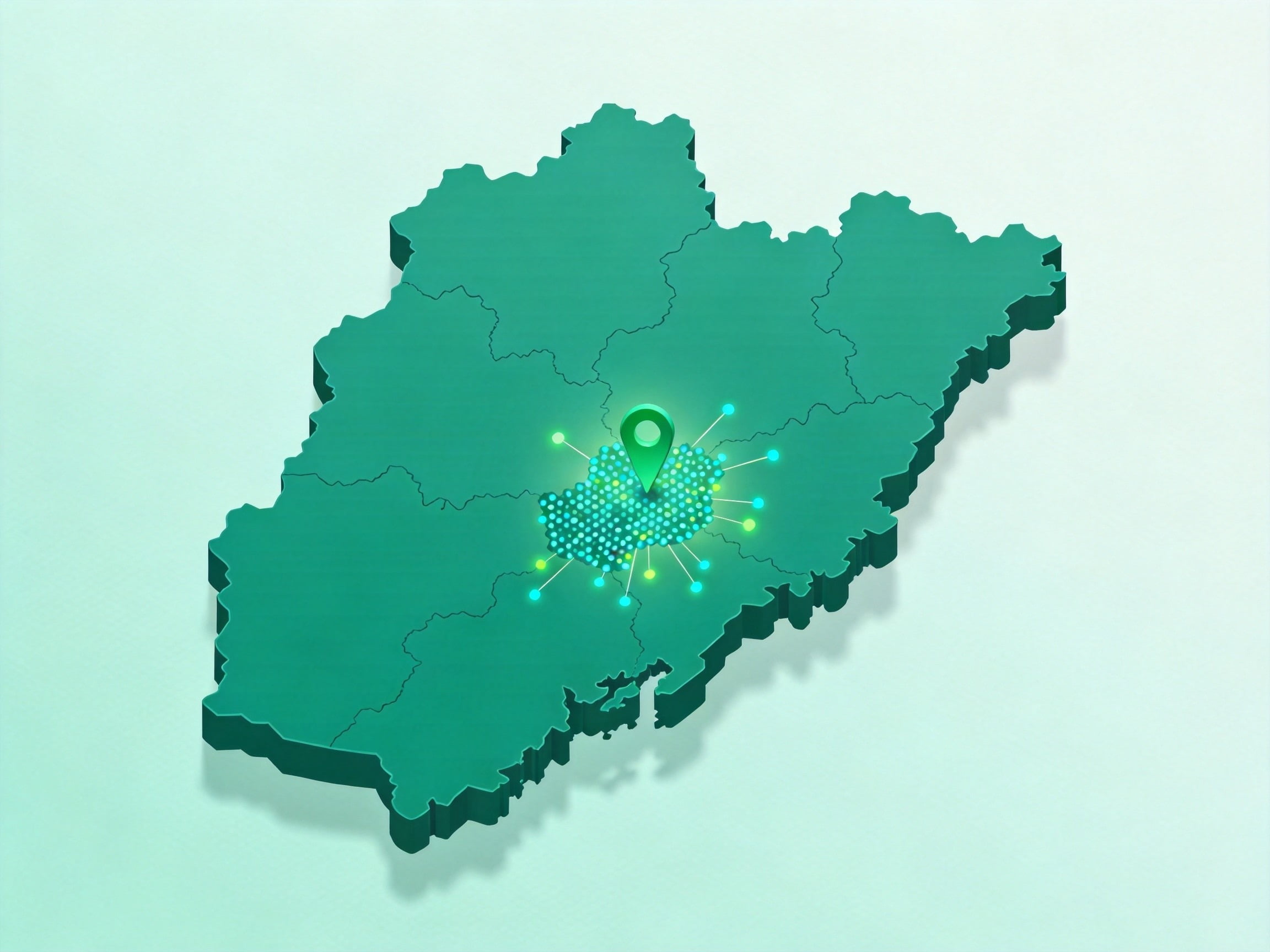 Guangdong oral-care appliance supply cluster location, abstract map